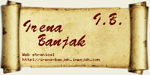 Irena Banjak vizit kartica